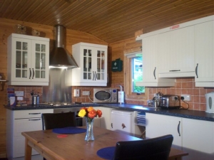 The modern kitchen space.